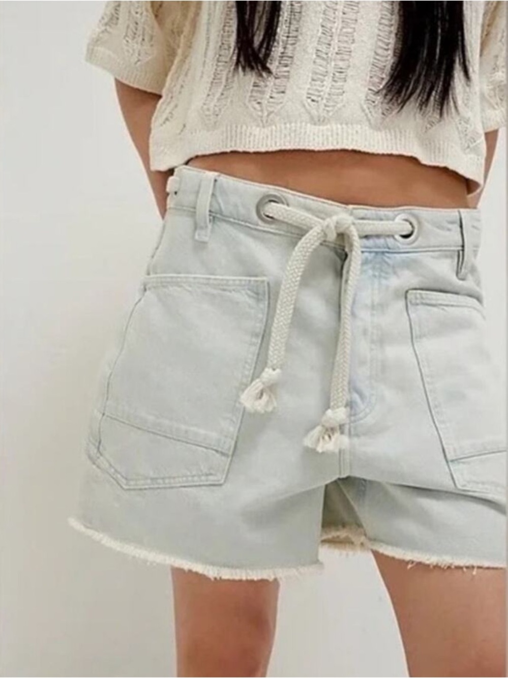 Free People Moxie High-Rise Denim Shorts